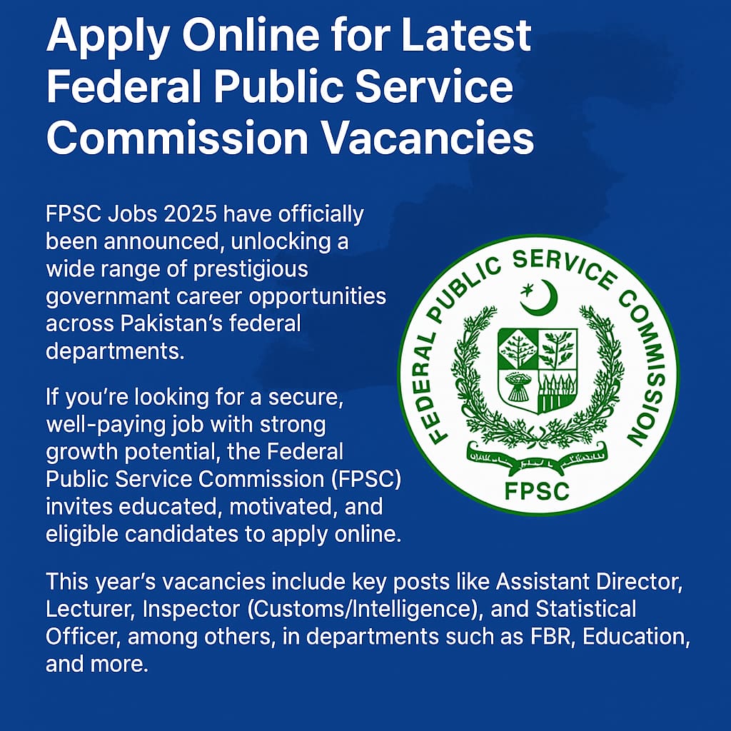 FPSC Jobs 2025_Join Now