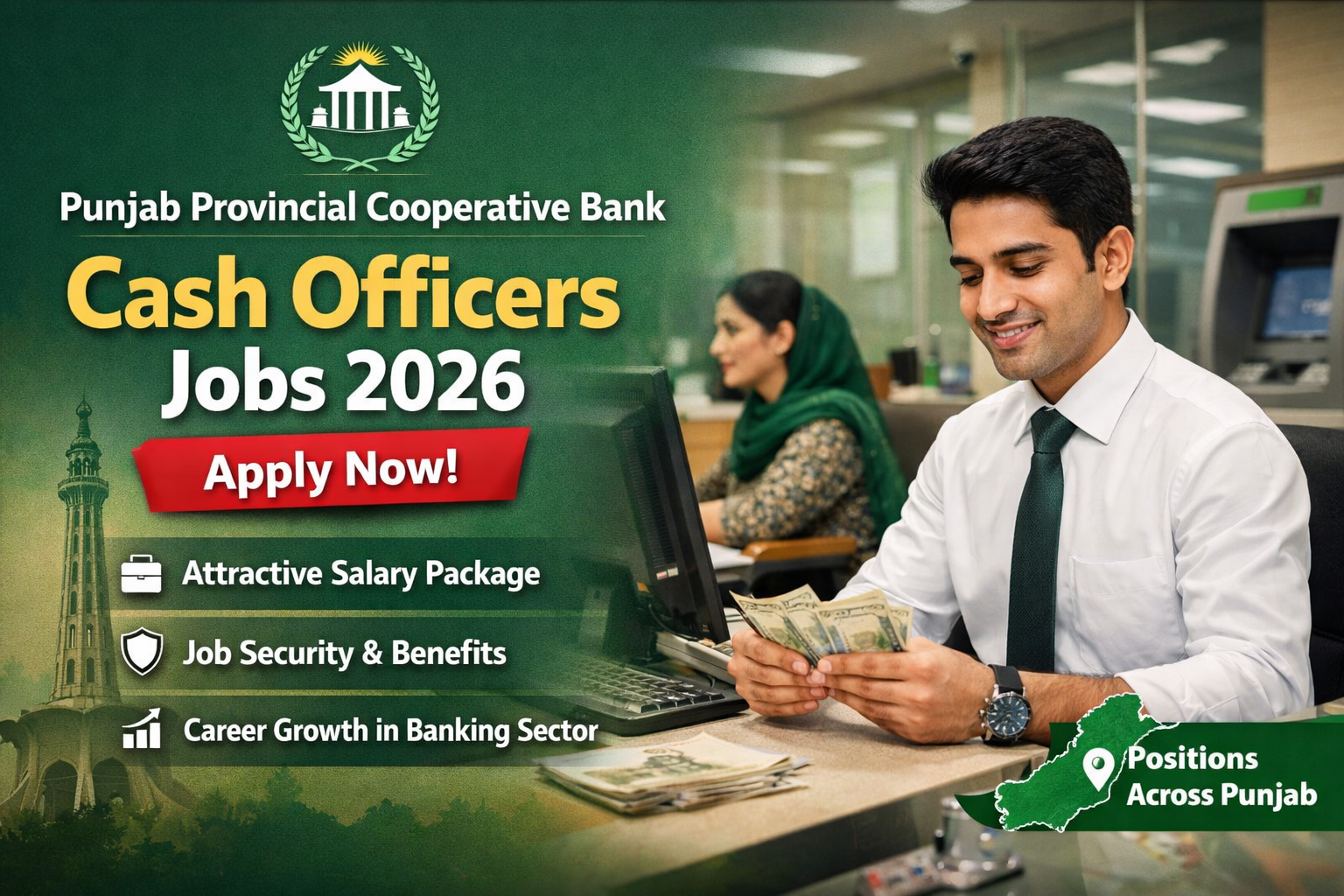 Punjab Provincial Cooperative Bank Cash Officers Jobs 2026