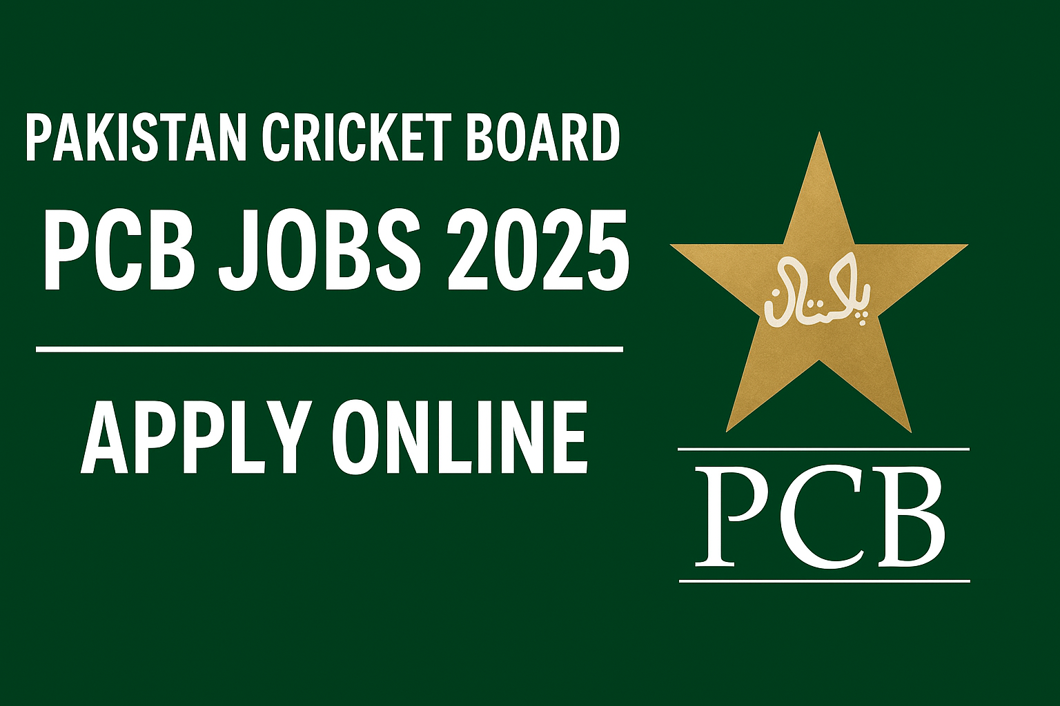 Pakistan Cricket Board PCB Jobs 2025