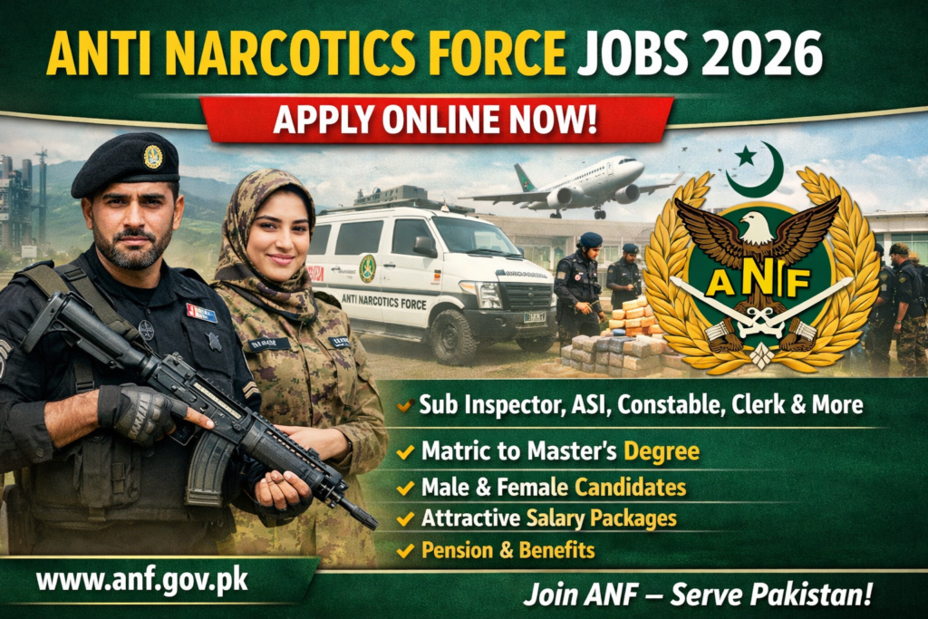 Anti Narcotics Force Jobs 2026