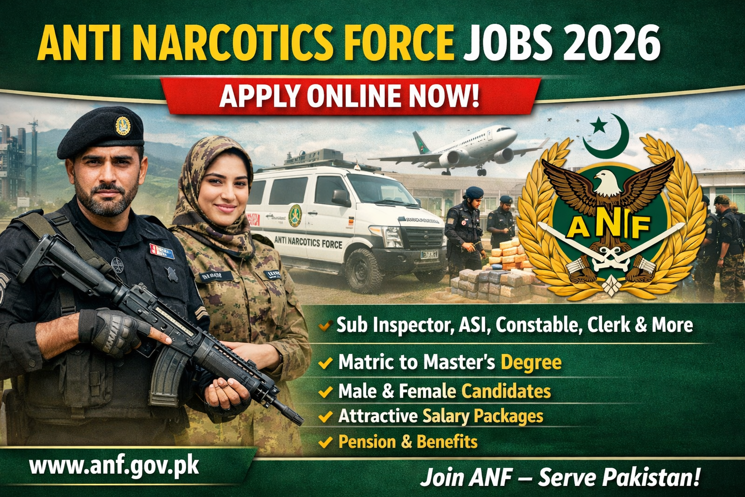 Anti Narcotics Force Jobs 2026